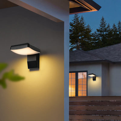 Outdoor Simple Round Geometric Aluminum Acrylic Waterproof LED Wall Sconce Lamp