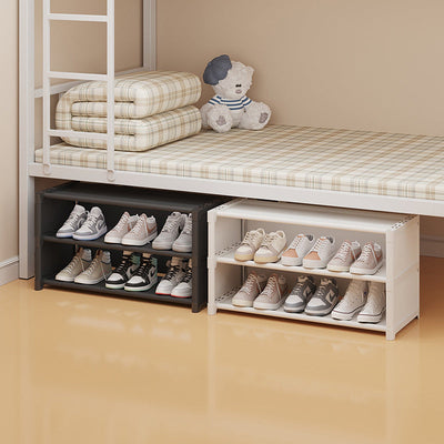 Modern Simplicity Rectangular Plastic Shoe Storage 3-Tier For Entryways