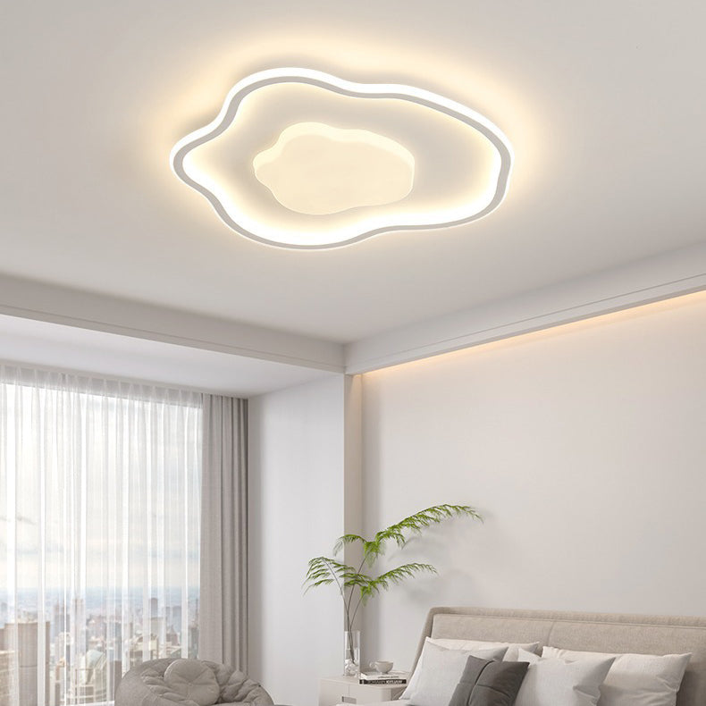 Modern Minimalist Cloud Shape LED Flush Mount Ceiling Light For Bedroom