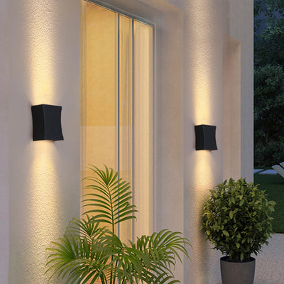 Modern Outdoor Square Column Waterproof LED Wall Sconce Lamp