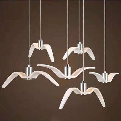 Nordic Creative Personality Wrought Iron Seagull LED Pendant Light