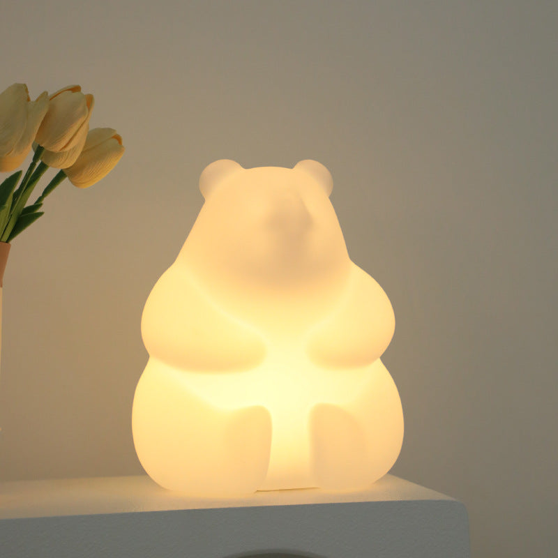 Contemporary Creative Bear PE LED Table Lamp For Living Room