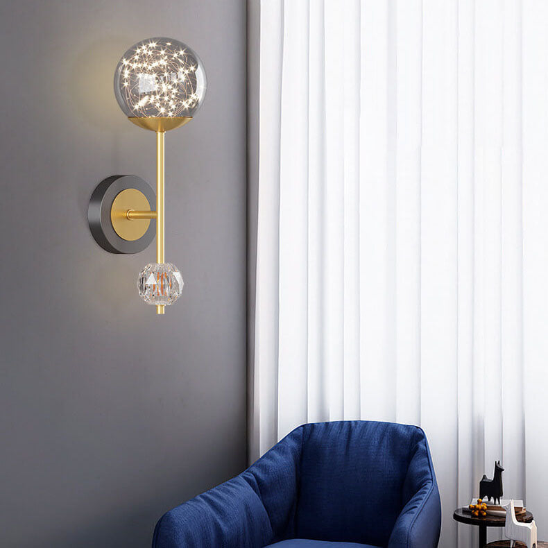 Contemporary Creative Iron Aluminum Balls LED Wall Sconce Lamp For Bedroom