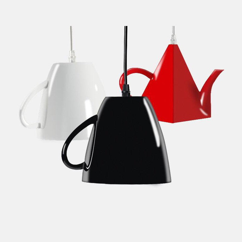 Contemporary Creative Teacup Teapot Resin 1-Light Pendant Light For Living Room