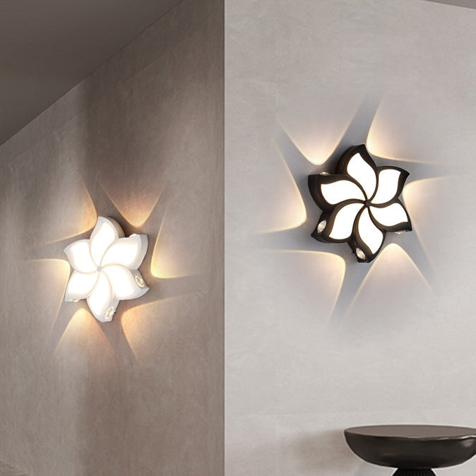 Contemporary Simplicity Aluminum Pinwheel Acrylic Shade LED Wall Sconce Lamp For Bedroom