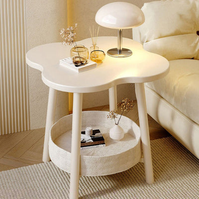 Modern Minimalist Flower Steel End Table 2-Tier For Living Room