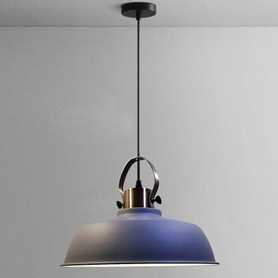 Nordic Minimalist Iron Round Pot Lid 1-Light Pendant Light