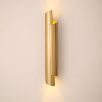 Modern Minimalist Irregular Cylinder Metal 2-Light Wall Sconce Lamp For Living Room