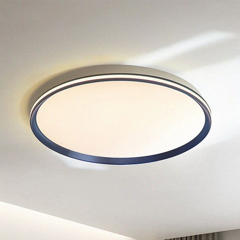 Modern Minimalist Round Acrylic LED Flush Mount Ceiling Light For Bedroom