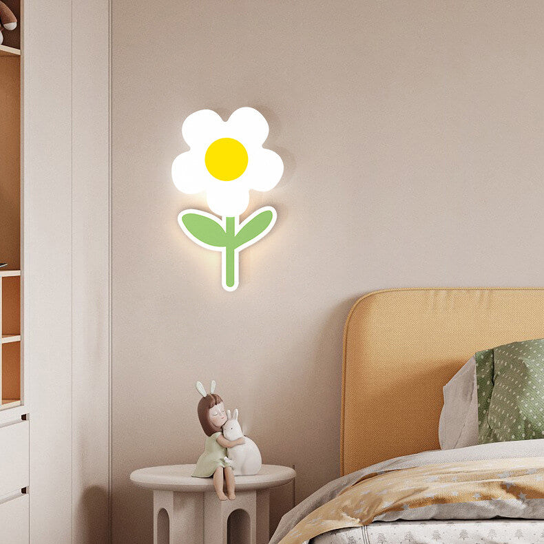 Modern Minimalist Iron Sunflower Acrylic LED Wall Sconce Lamp