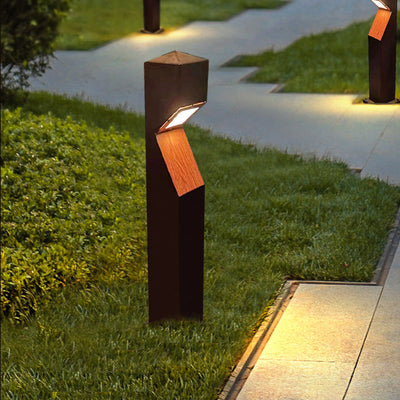 Traditional Chinese Waterproof Steel Aluminum Irregular Column LED Landscape Lighting Outdoor Light For Garden