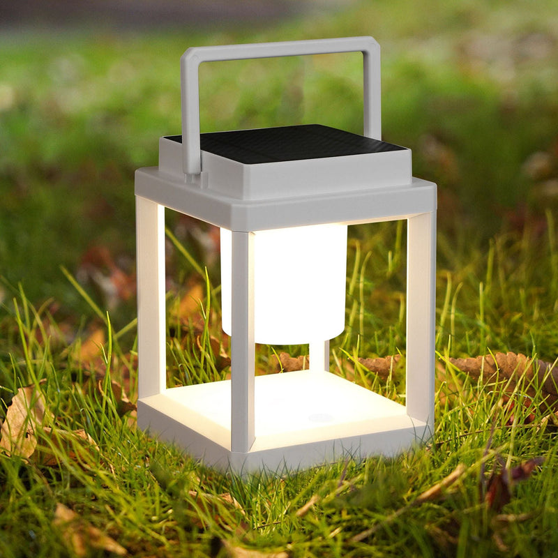 Modern Minimalist Waterproof Solar Square PC ABS LED Portable Outdoor Light For Garden