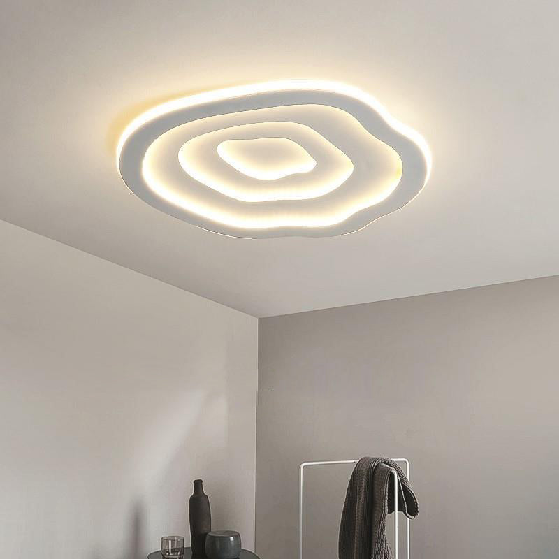 Modern Minimalist Multi-Layer Cloudy Iron Acrylic LED Flush Mount Ceiling Light For Living Room