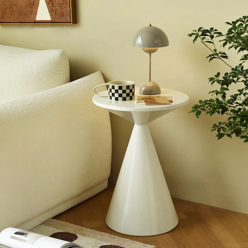 Modern Minimalist Round Hourglass Shape Iron Coffee Table For Living Room