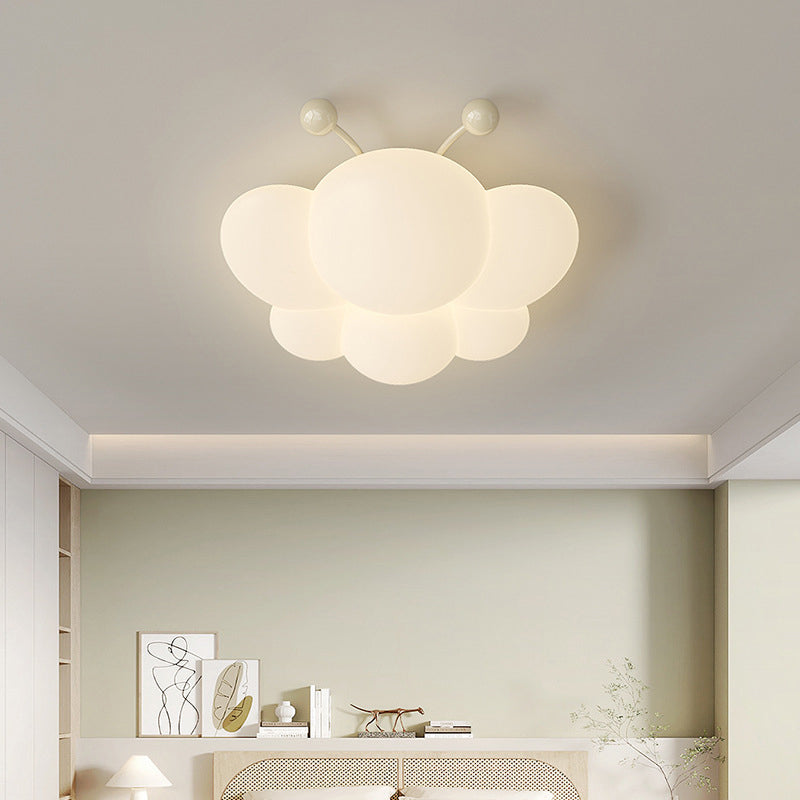 Modern Simplicity Iron PE Bee LED Flush Mount Ceiling Light For Bedroom