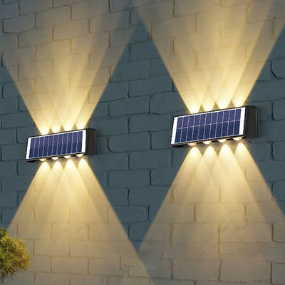 Modern Simplicity Solar Waterproof Rectangular ABS PMMA LED Wall Sconce Lamp For Outdoor Patio