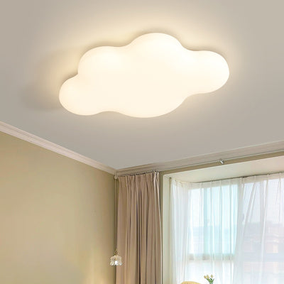 Modern Simplicity Iron PE Cloud LED Flush Mount Ceiling Light For Bedroom