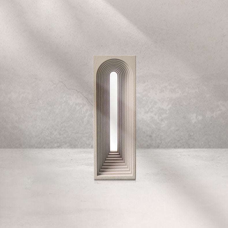 Modern Minimalist Rectangular Cement USB LED Table Lamp