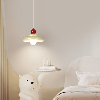 Modern Minimalist Round Sphere Iron Metal Glass 1-Light Pendant Light For Bedroom