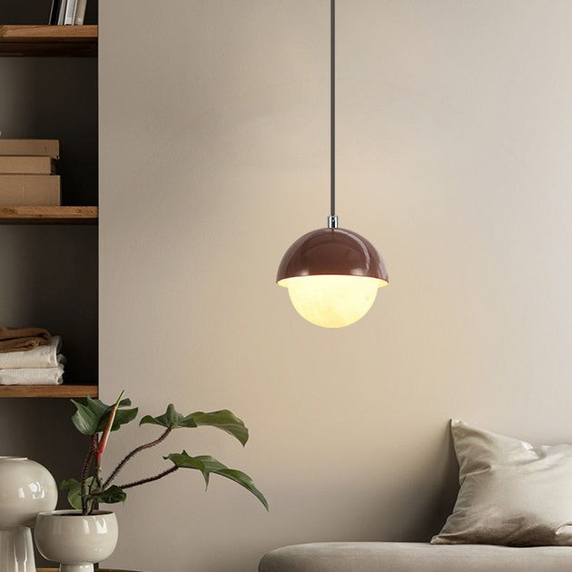 Modern Minimalist Orb PC 1-Light Pendant Light For Bedroom