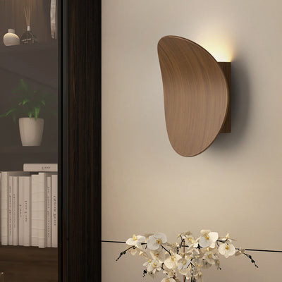 Traditional Japanese Bent Aluminum Acrylic LED Wall Sconce Lamp For Bedroom