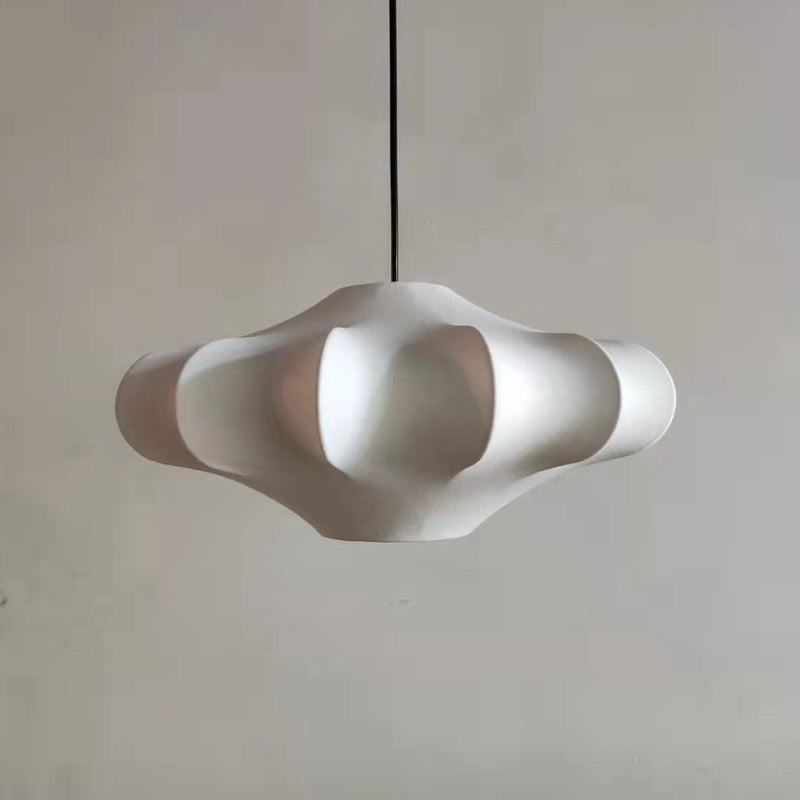 Lampe suspendue nordique simple en soie forgée à 1 lumière 