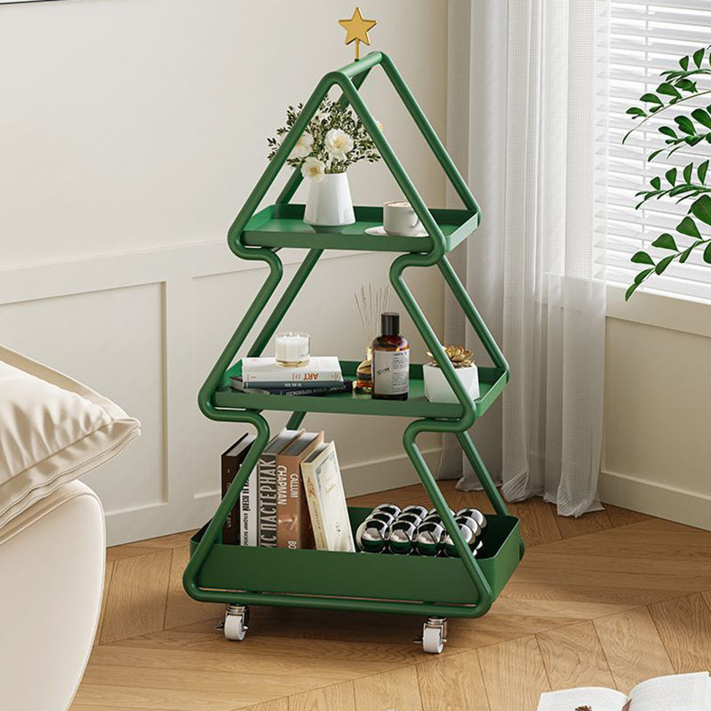 Contemporary Creative Christmas Tree Iron End Table 3-Tier For Living Room