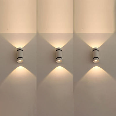 Modern Minimalist Cylinder Aluminum LED Wall Sconce Lamp For Living Room