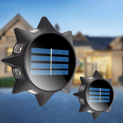 Outdoor Solar Octagonal Round ABS LED Wall Sconce Lamp