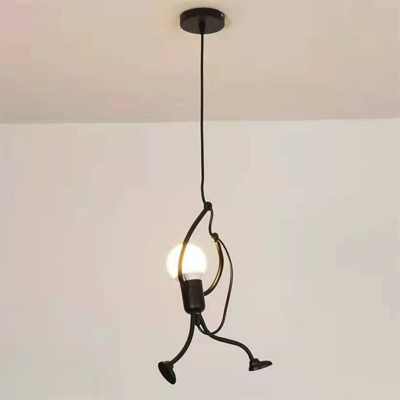 Contemporary Creative Hanging Figurine Iron Resin 1/3 Light Chandelier For Living Room