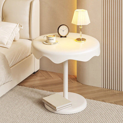 Contemporary Creative Round Ice Cream Shape PP Plastic Carbon Steel End Table For Living Room