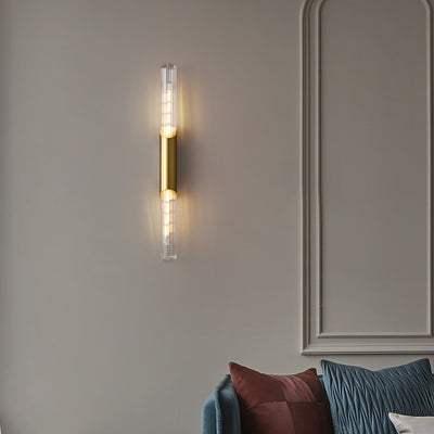 Modern Minimalist Cooper Glass 1-Light Wall Sconce Lamp For Living Room