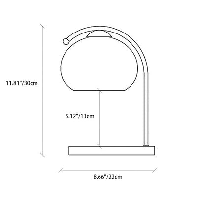 Modern Minimalist Oval Solid Wood Iron Glass 1-Light Aroma Melt Wax Table Lamp For Bedroom