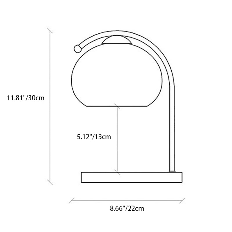 Modern Minimalist Oval Solid Wood Iron Glass 1-Light Aroma Melt Wax Table Lamp For Bedroom