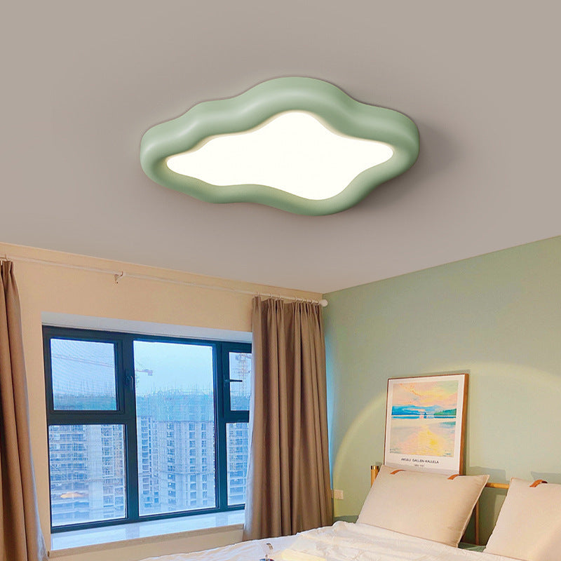 Modern Minimalist Cloud Iron LED Flush Mount Ceiling Light For Living Room