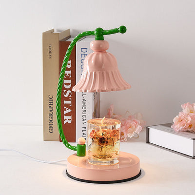 Modern Creative Hardware Flower Shape 1-Light Melting Wax Table Lamp