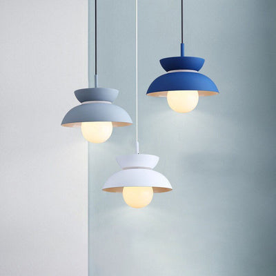 Nordic Minimalist Color Solid Aluminum 1-Light Pendant Light