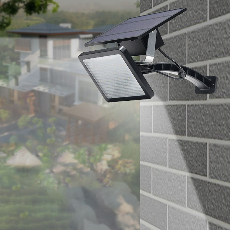 Modern Minimalist Solar Square Plastic LED Wall Sconce Lamp For Garden