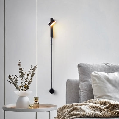 Modern Minimalist Long Aluminum Iron Acrylic LED Wall Sconce Lamp For Bedroom