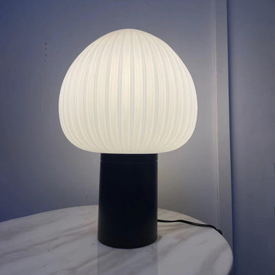 Modern Minimalist Glass Hazelnut Shade 1-Light Table Lamp