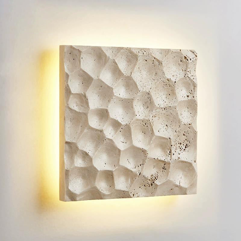 Contemporary Creative Stone Square LED Wall Sconce Lamp For Living Room