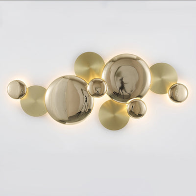 Modern Luxury Metal Round LED Wall Sconce Lamp For Living Room