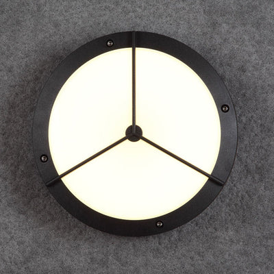 Modern Minimalist Waterproof Aluminum Acrylic Circle Round LED Outdoor Wall Light For Garden