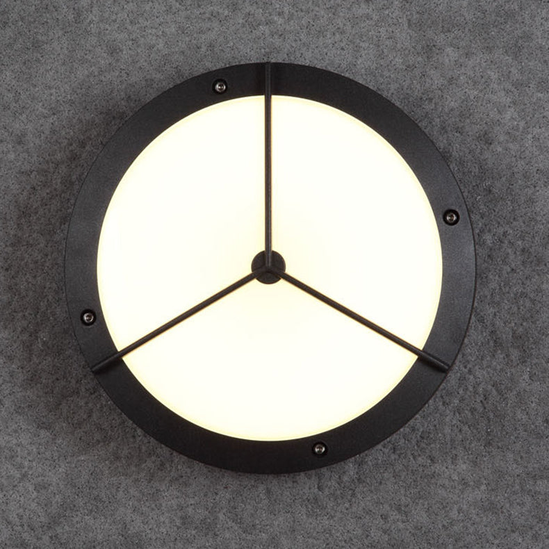 Modern Minimalist Waterproof Aluminum Acrylic Circle Round LED Outdoor Wall Light For Garden