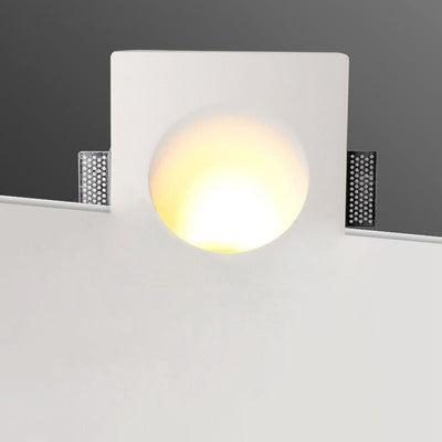 Modern Minimalist Round Aluminum Plaster LED Embedded Wall Sconce Lamp For Living Room