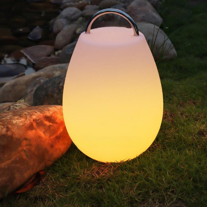 Modern Minimalist Waterproof Handheld Lantern PE Stainless Steel Camping Outdoor Light For Garden