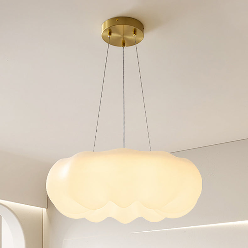 Contemporary Nordic Cloud Shape PE Copper LED Pendant Light For Living Room