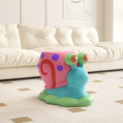 Contemporary Creative Cartoon Snail Design Resin Low Stool For Living Room