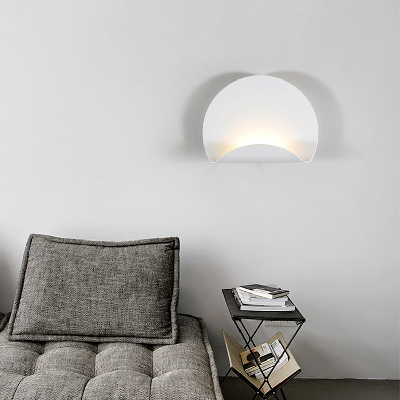 Contemporary Scandinavian Iron Folding Semicircle LED Wall Sconce Lamp For Living Room