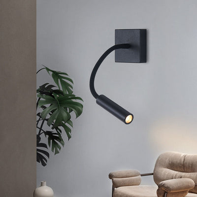 Modern Minimalist Adjustable Cylindrical Aluminum Shade LED Wall Sconce Lamp For Living Room